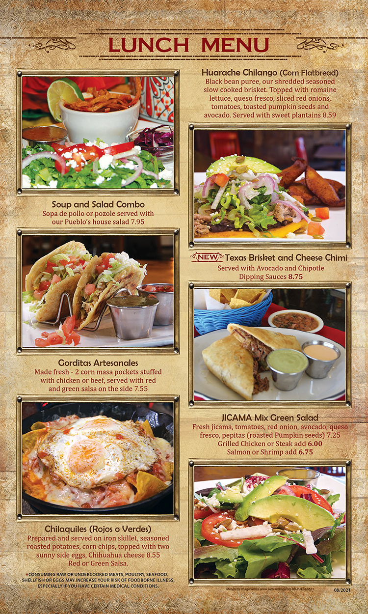 Lunch Menu Page 2